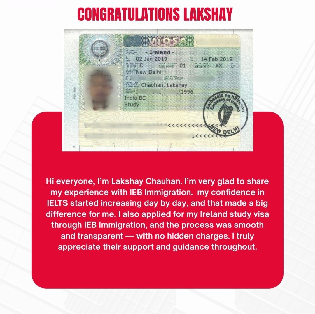 INSTA IRELAND VISA LAKSHAY
